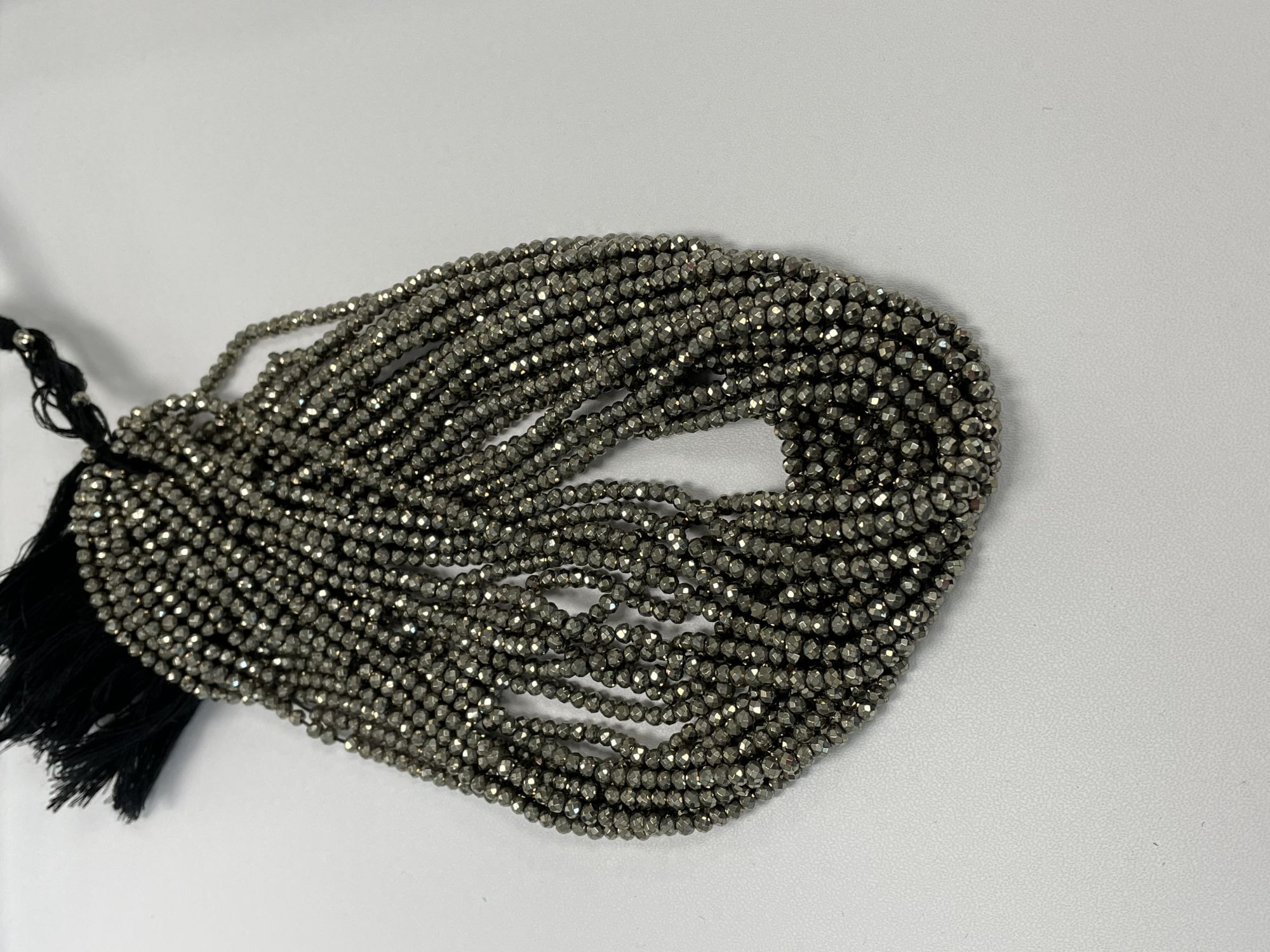 Mystic Pyrite Rondelle Faceted