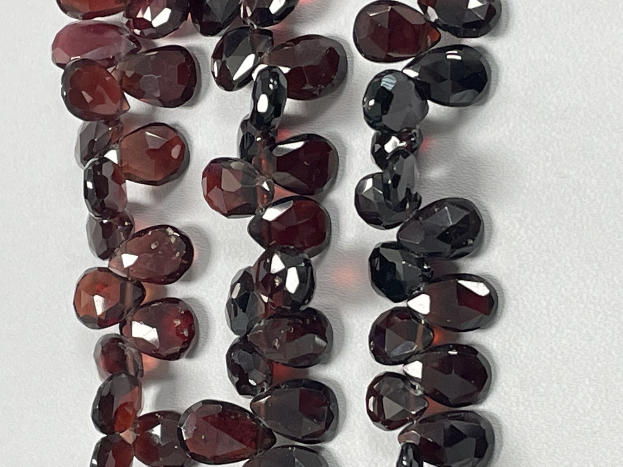 Red Garnet Pear Faceted