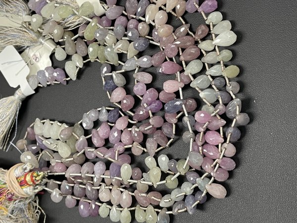 Multi Color Sapphire Drop Faceted