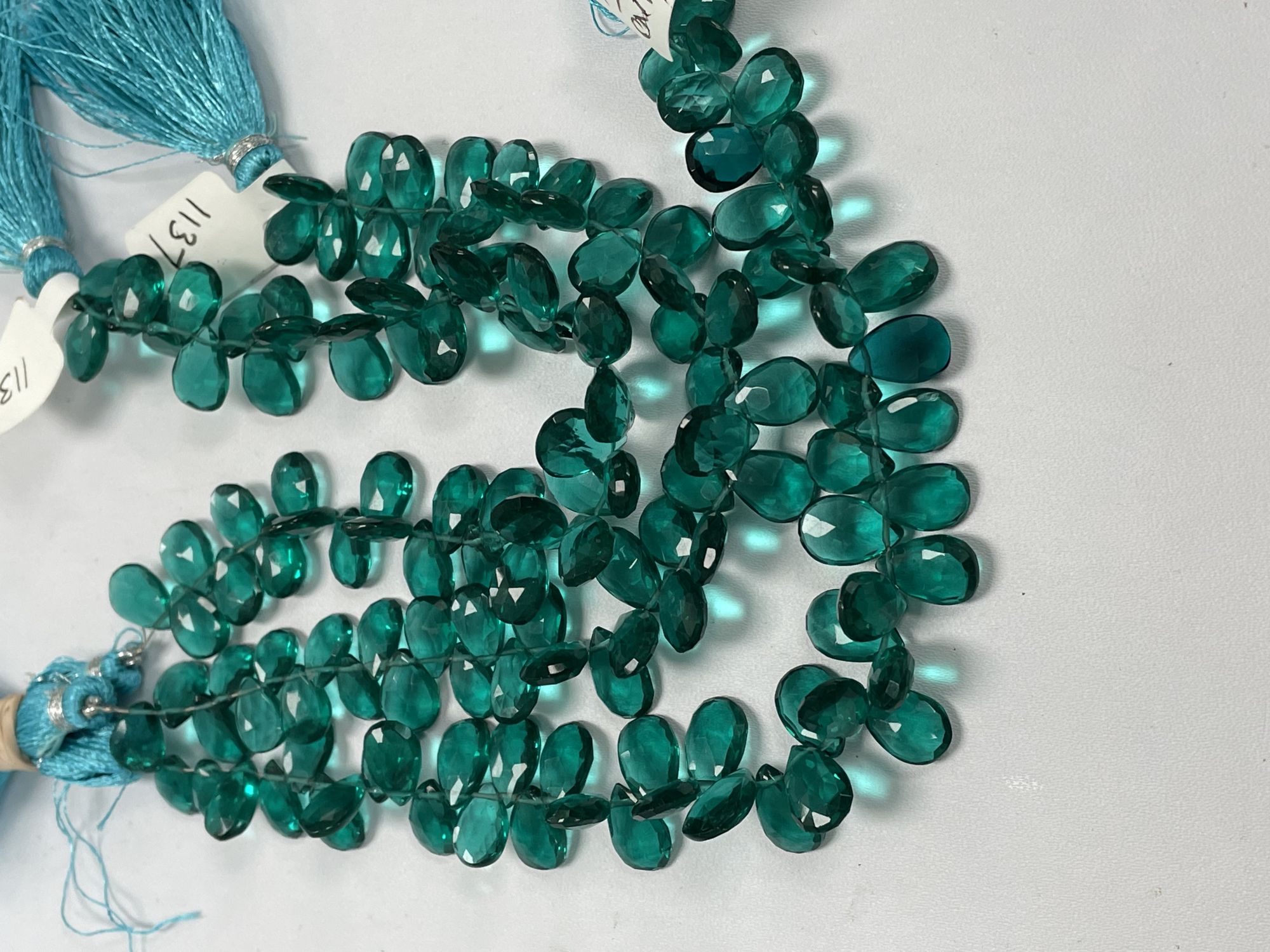 Teal Hydro Quartz Pear Facetd