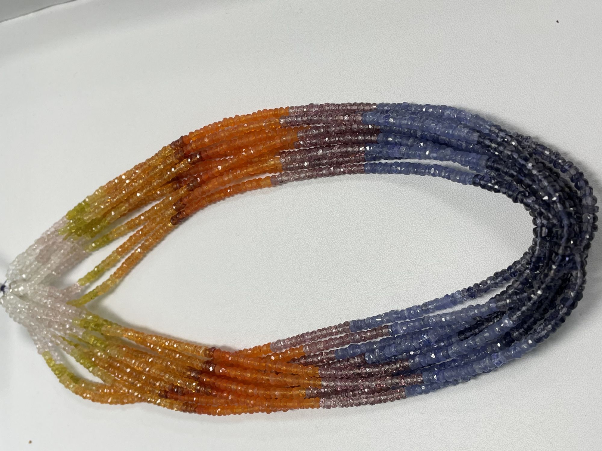 Multistone Rondelle Faceted