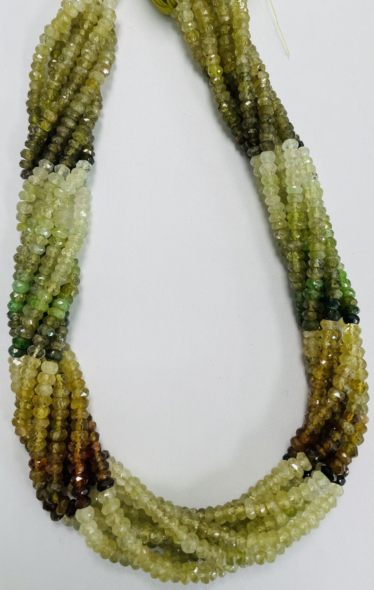 Shaded Grossular Garnet Rondelle Faceted