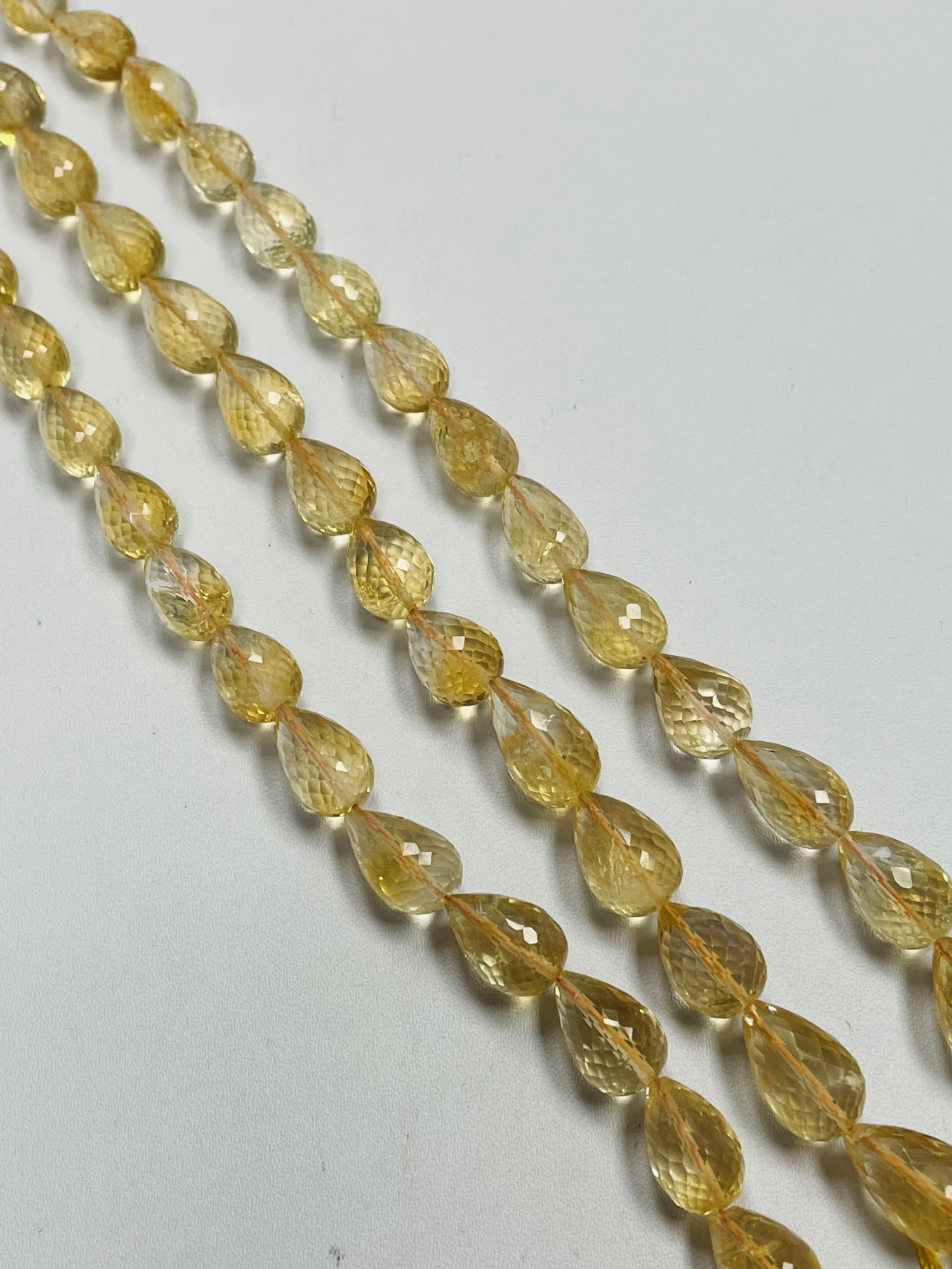 Citrine Drop Faceted