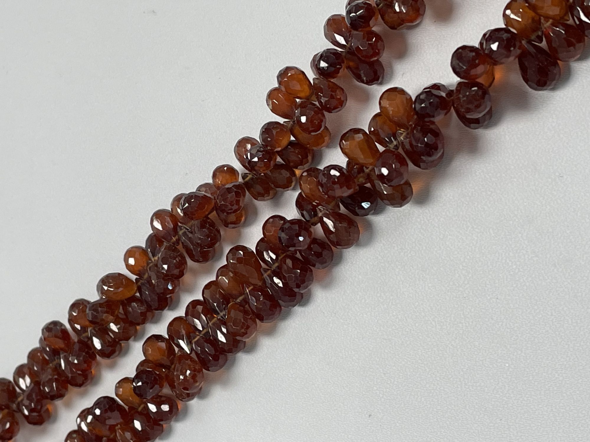 Hessonite Garnet Drop Faceted