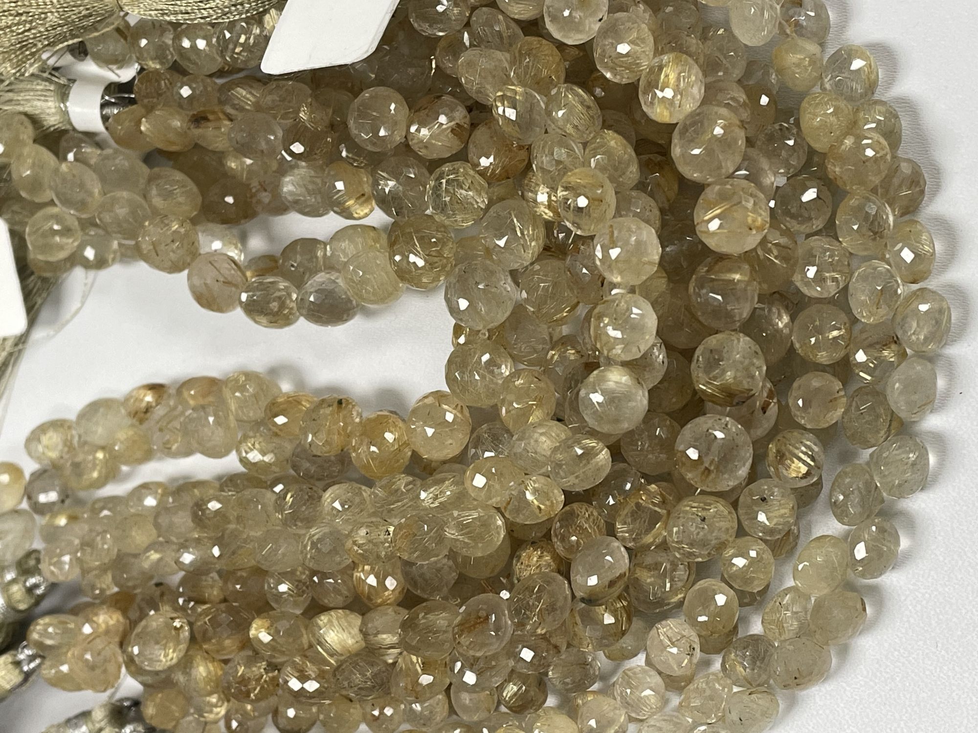 Golden Rutilated Quartz Onion Faceted