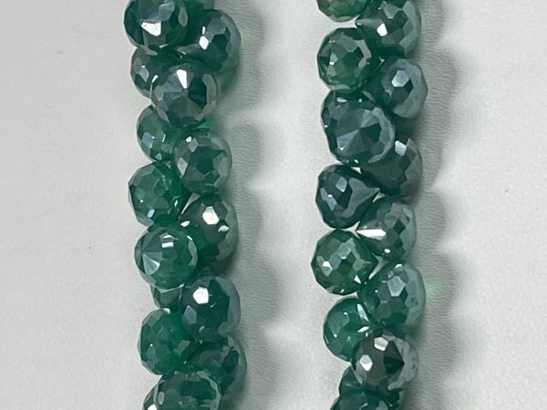 Coated Green Onyx Onion Faceted