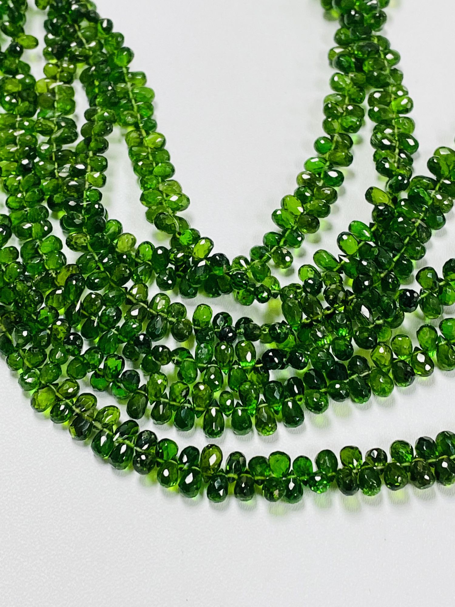 Chrome Diopside Drop Faceted