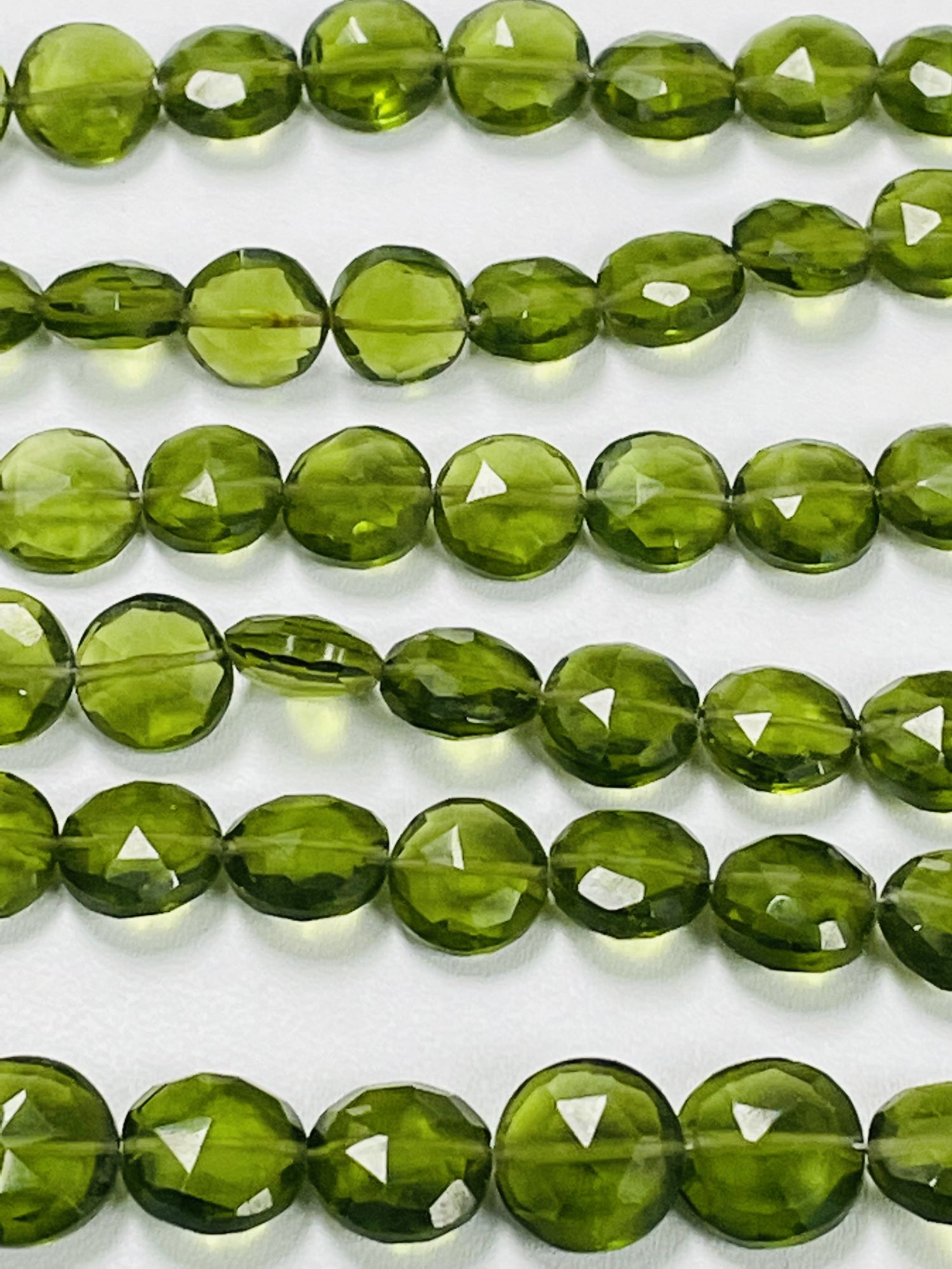 Hydro Quartz Coin Faceted