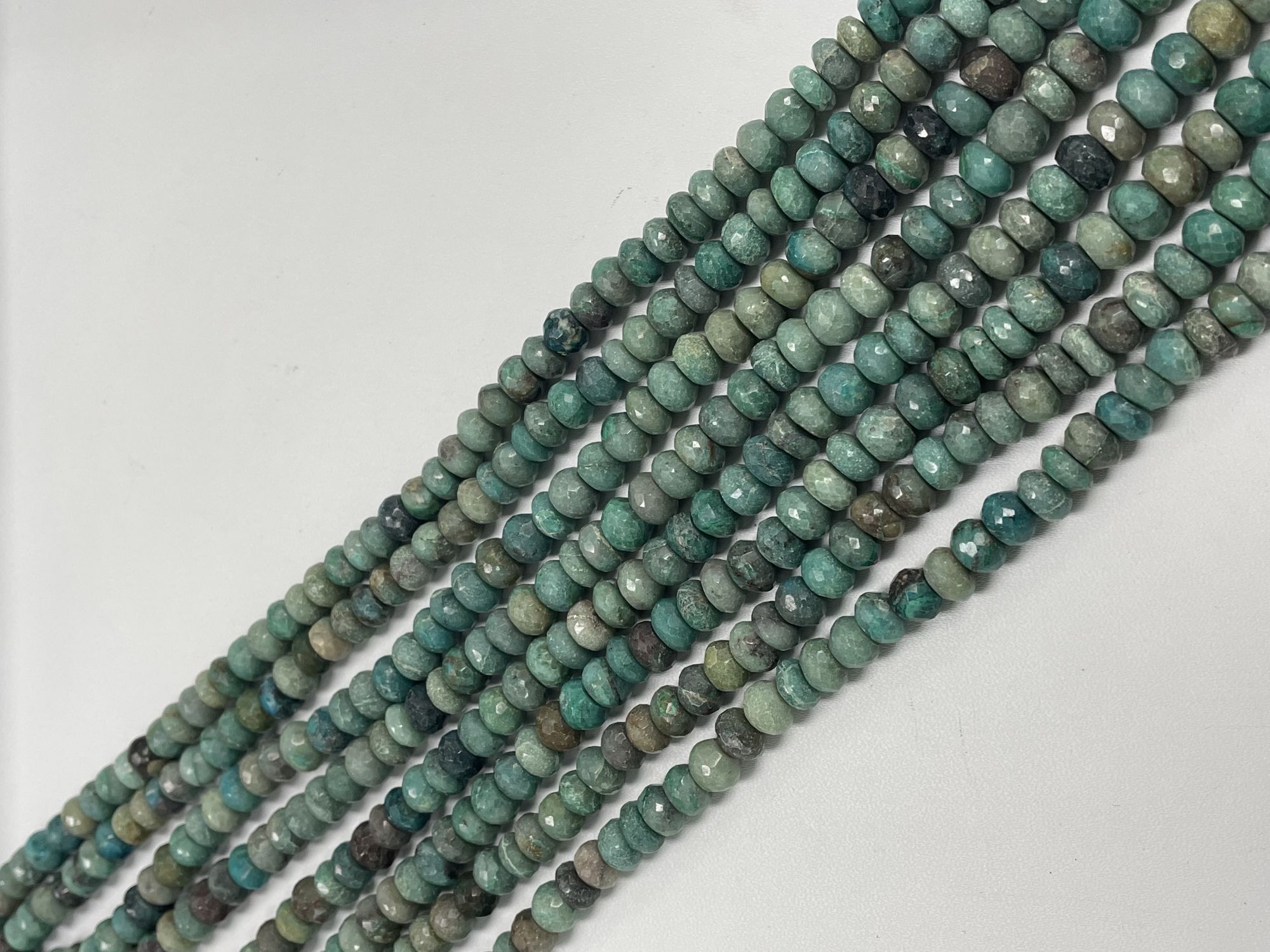 Chrysocolla Rondelle Faceted