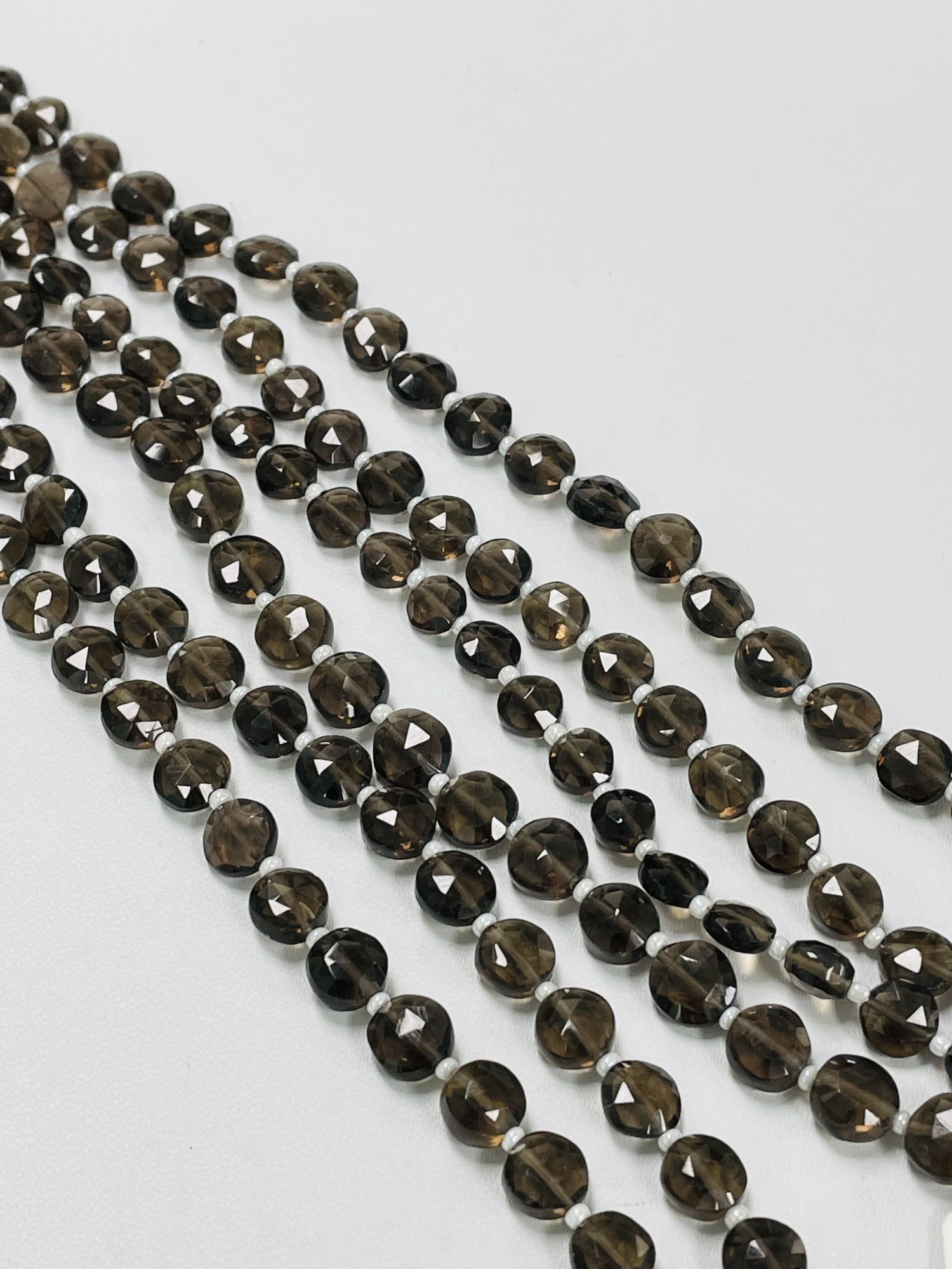 Smoky Quartz Coin Faceted