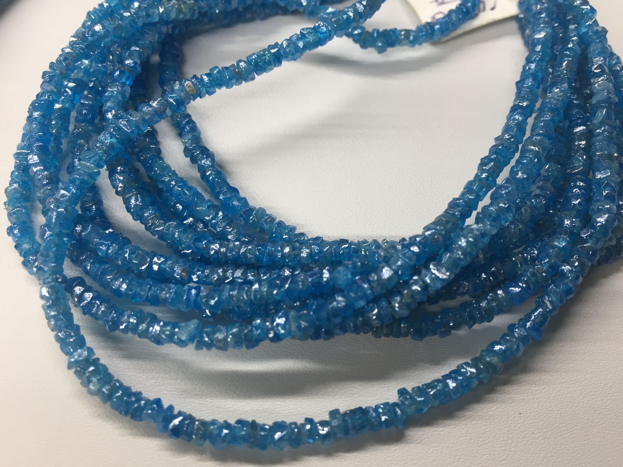 Peacock Apatite Rondelles Faceted coated