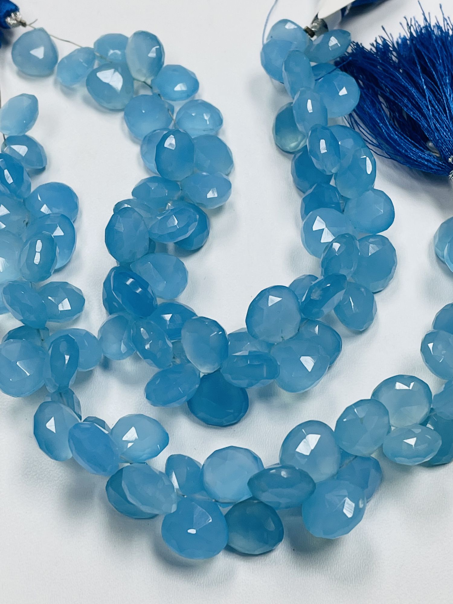 Blue Chalcedony Heart Faceted