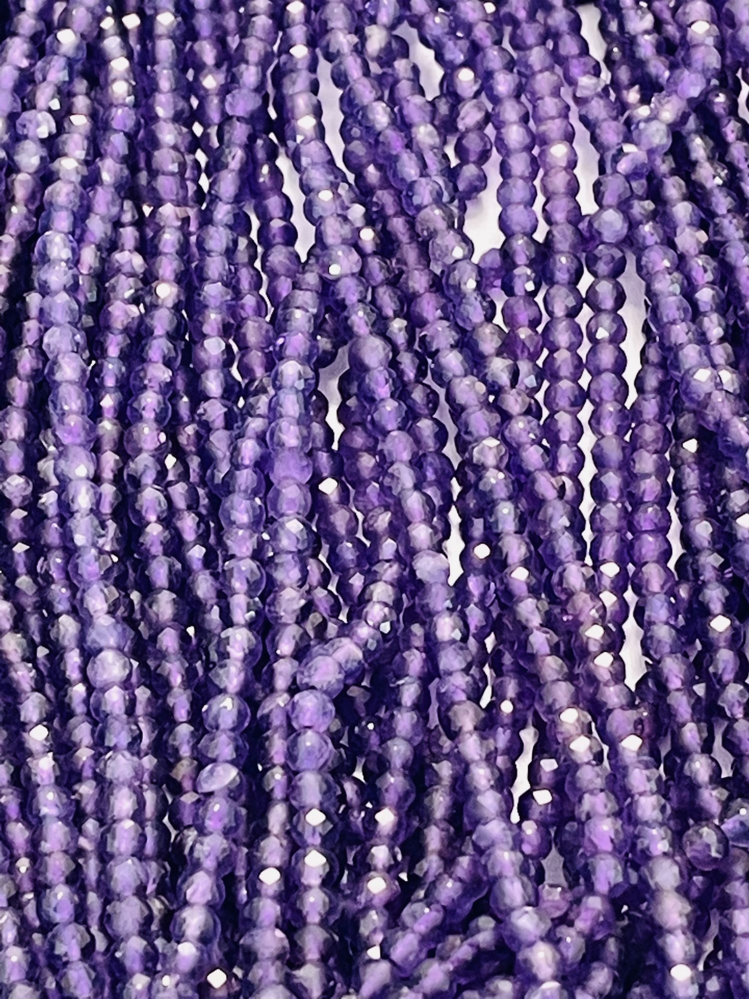 Purple Amethyst Rondelle Faceted