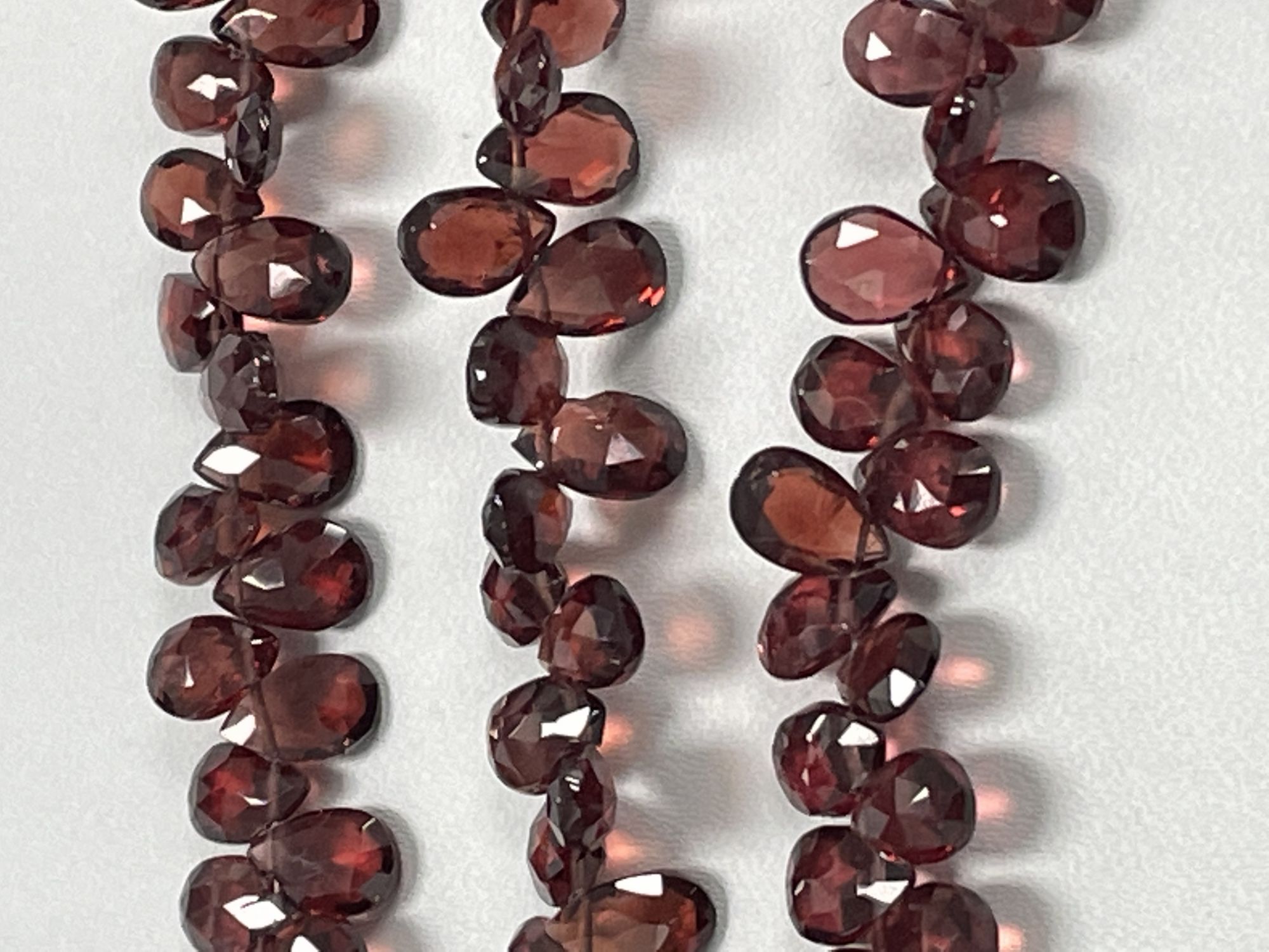 Red Garnet Pear Faceted
