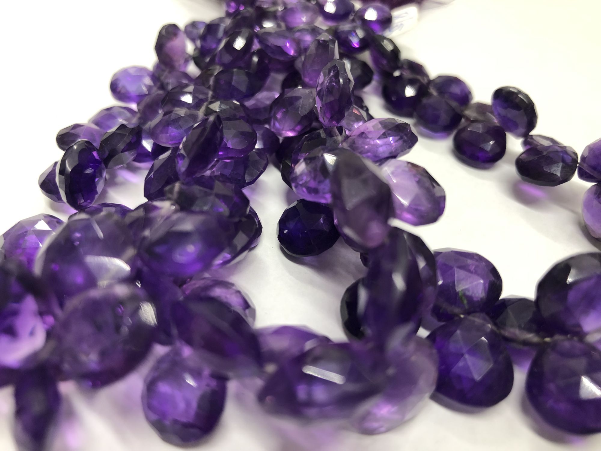Amethyst Hearts Faceted