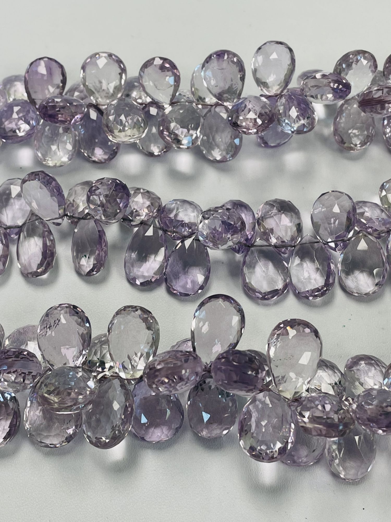 Pink Amethyst Pear Faceted