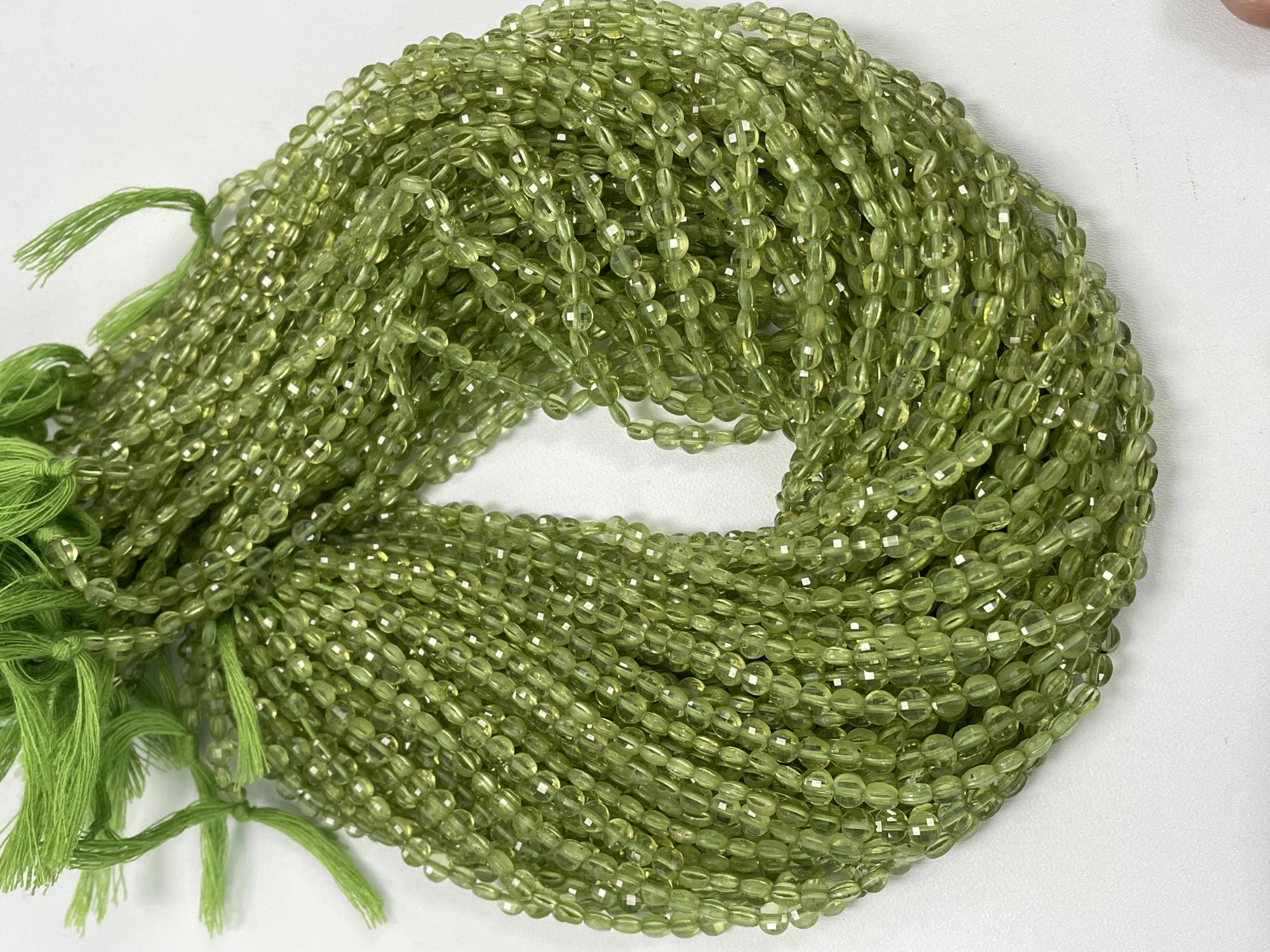 Peridot Coin Faceted