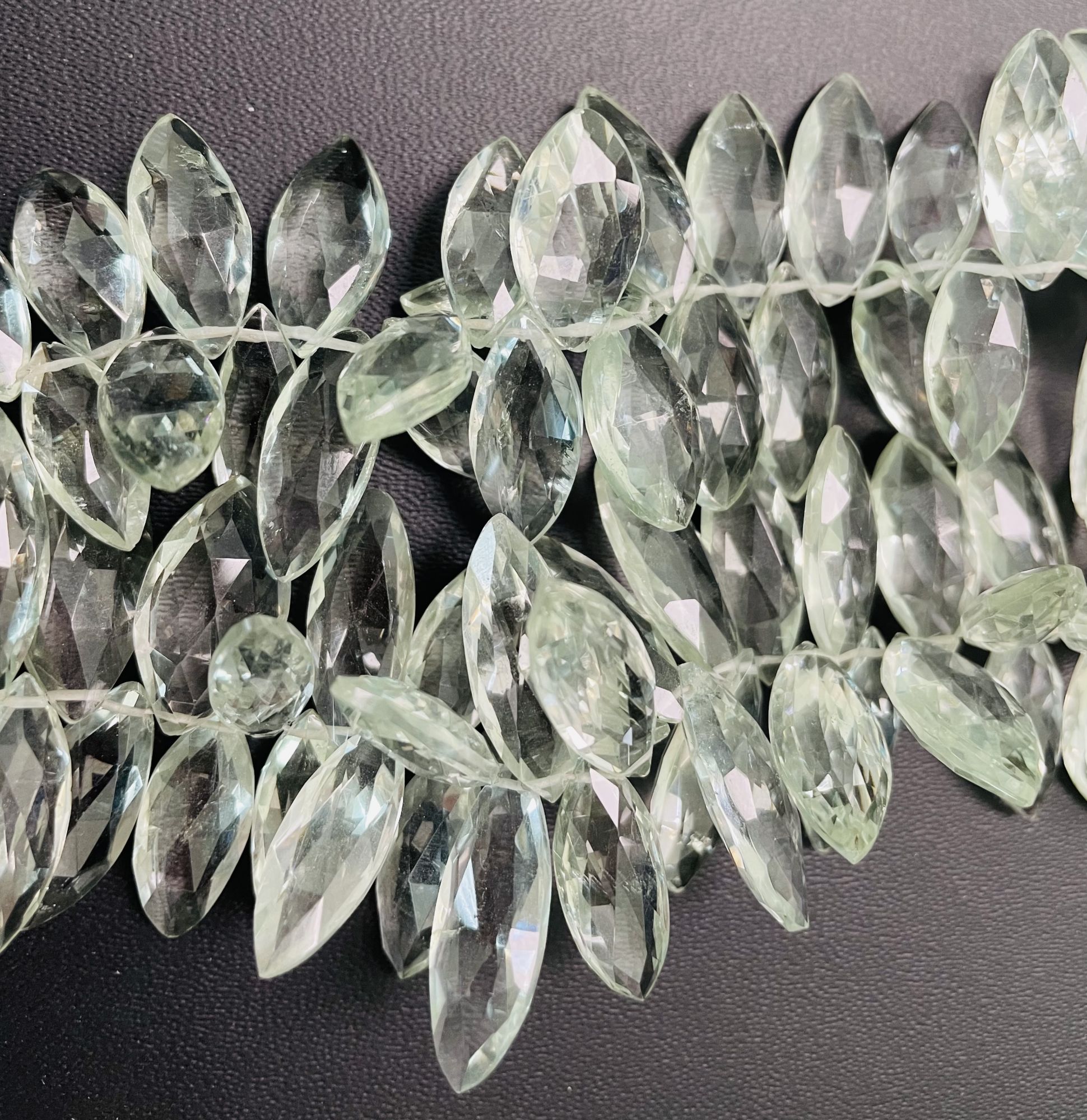 Green Amethyst Marquise Faceted