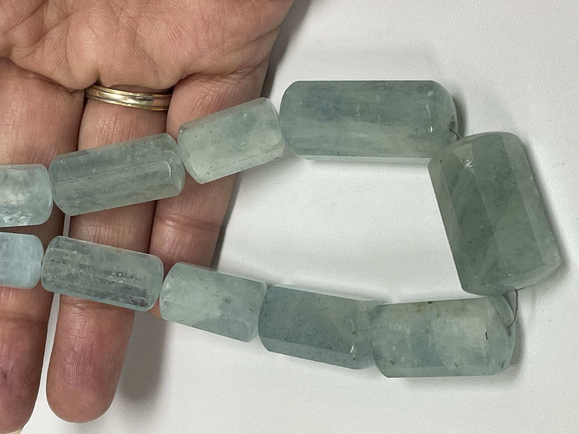 Aquamarine Tube Faceted