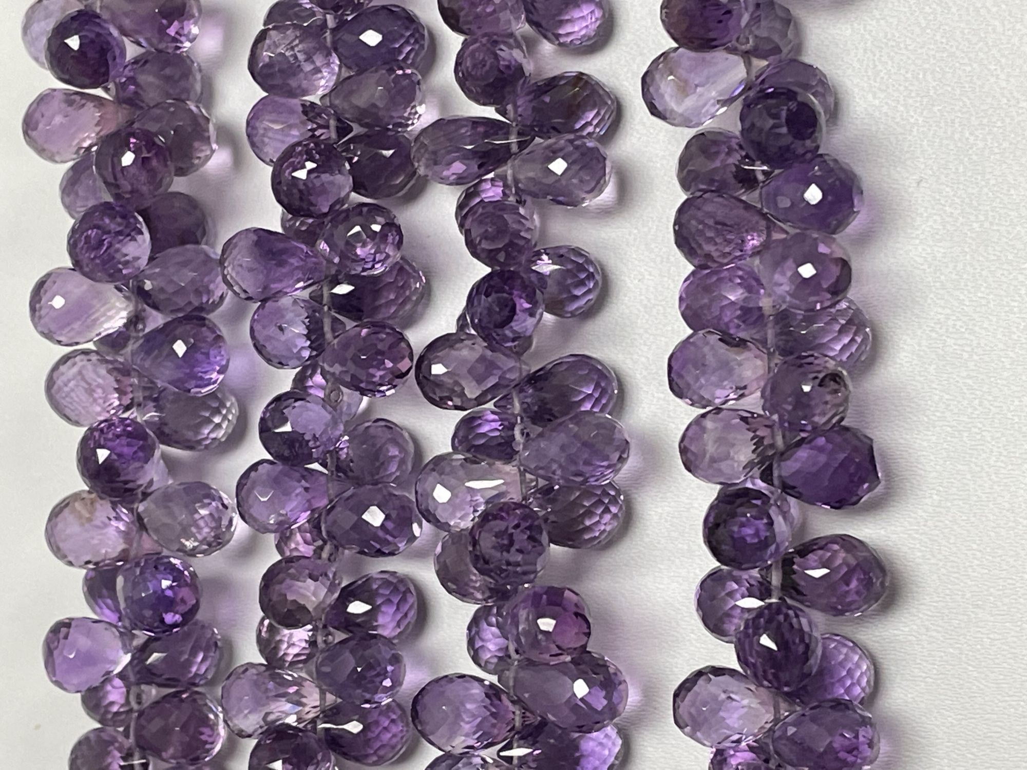 Purple Amethyst Drop Faceted