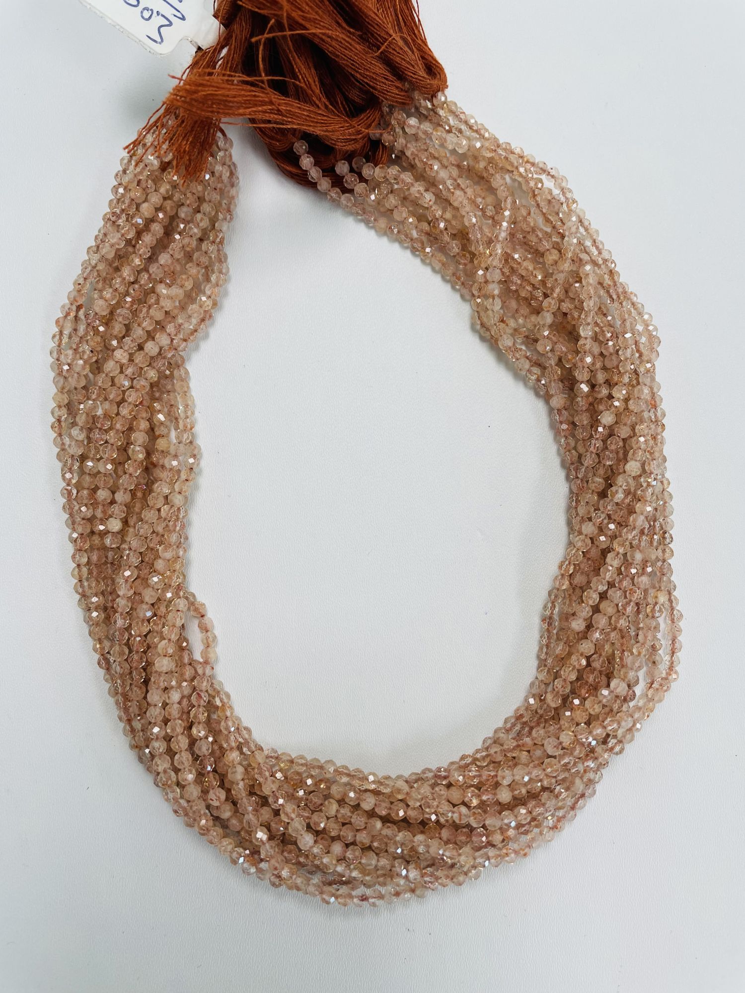 Sunstone Rondelle Faceted