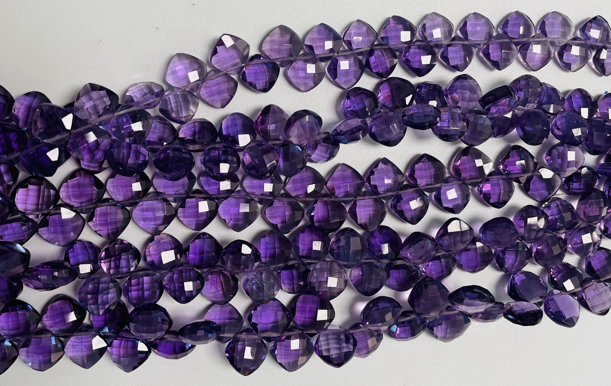 Purple Amethyst Cushion Faceted