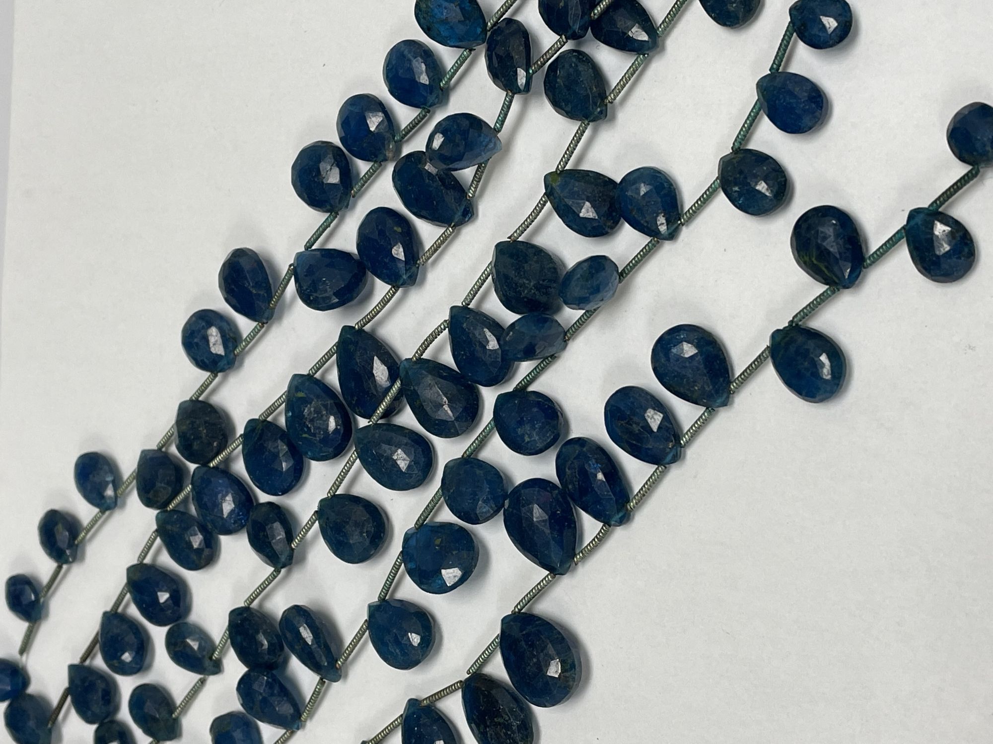 Blue Apatite Pear Faceted