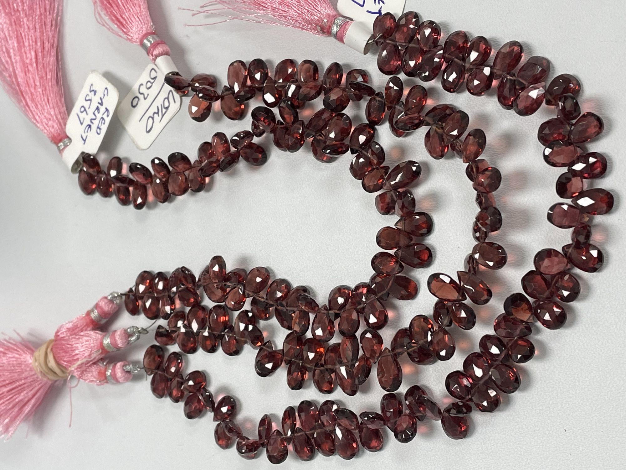 Red Garnet Pear Faceted