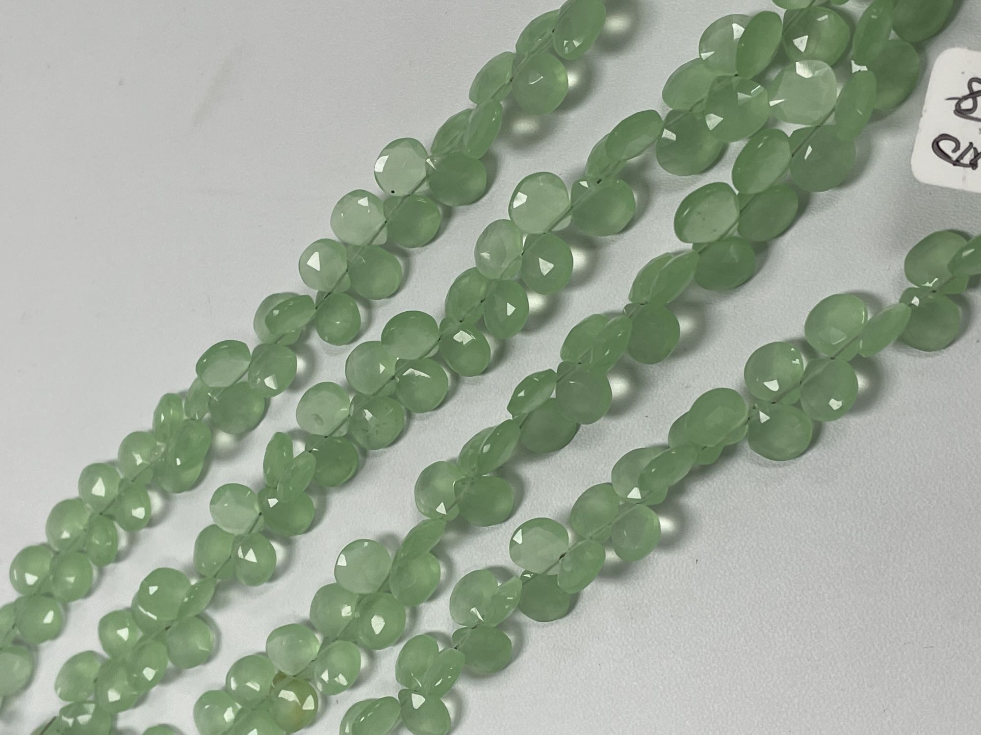 Green Chalcedony Heart Faceted