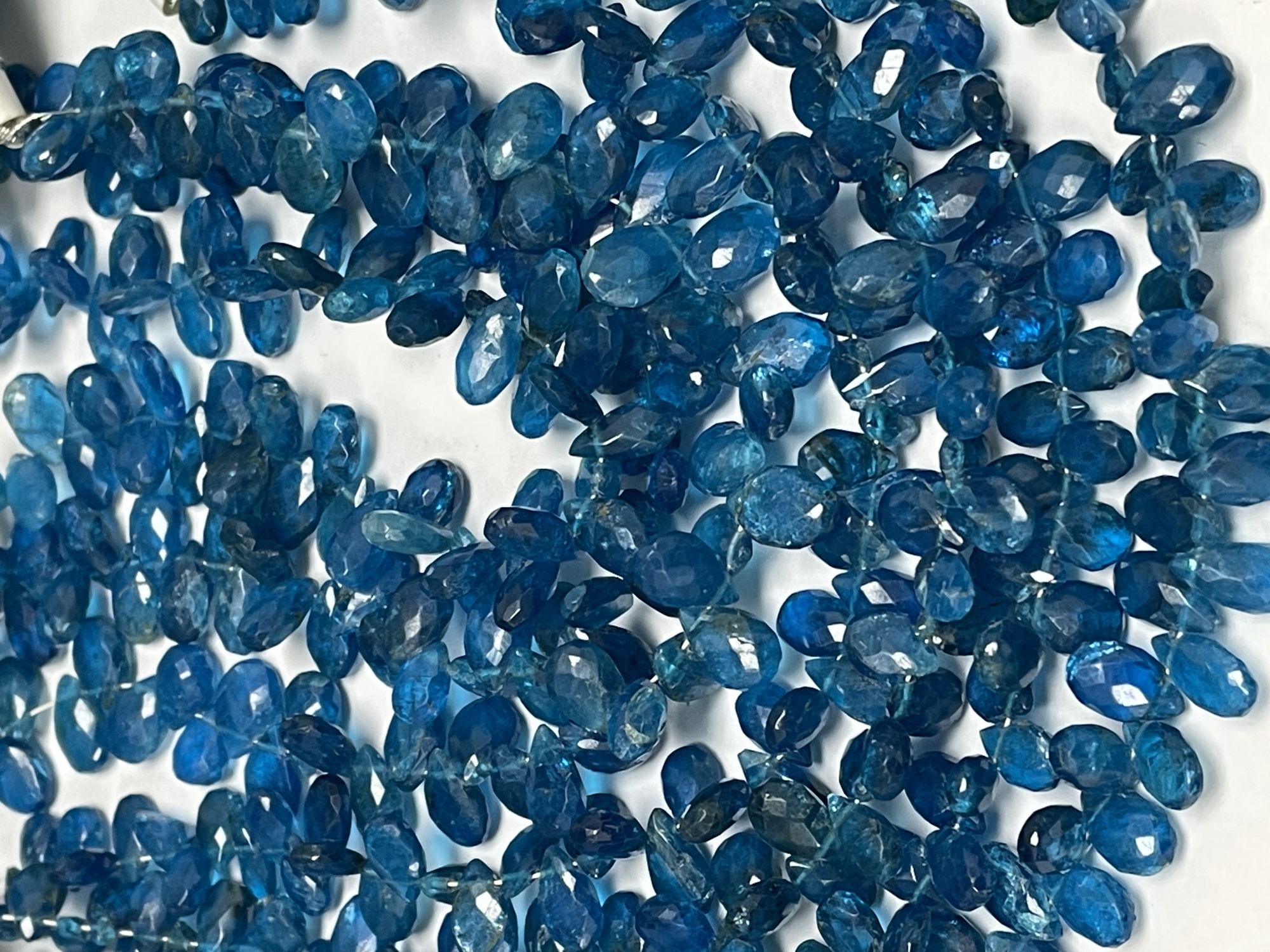 Blue Apatite Pear Faceted