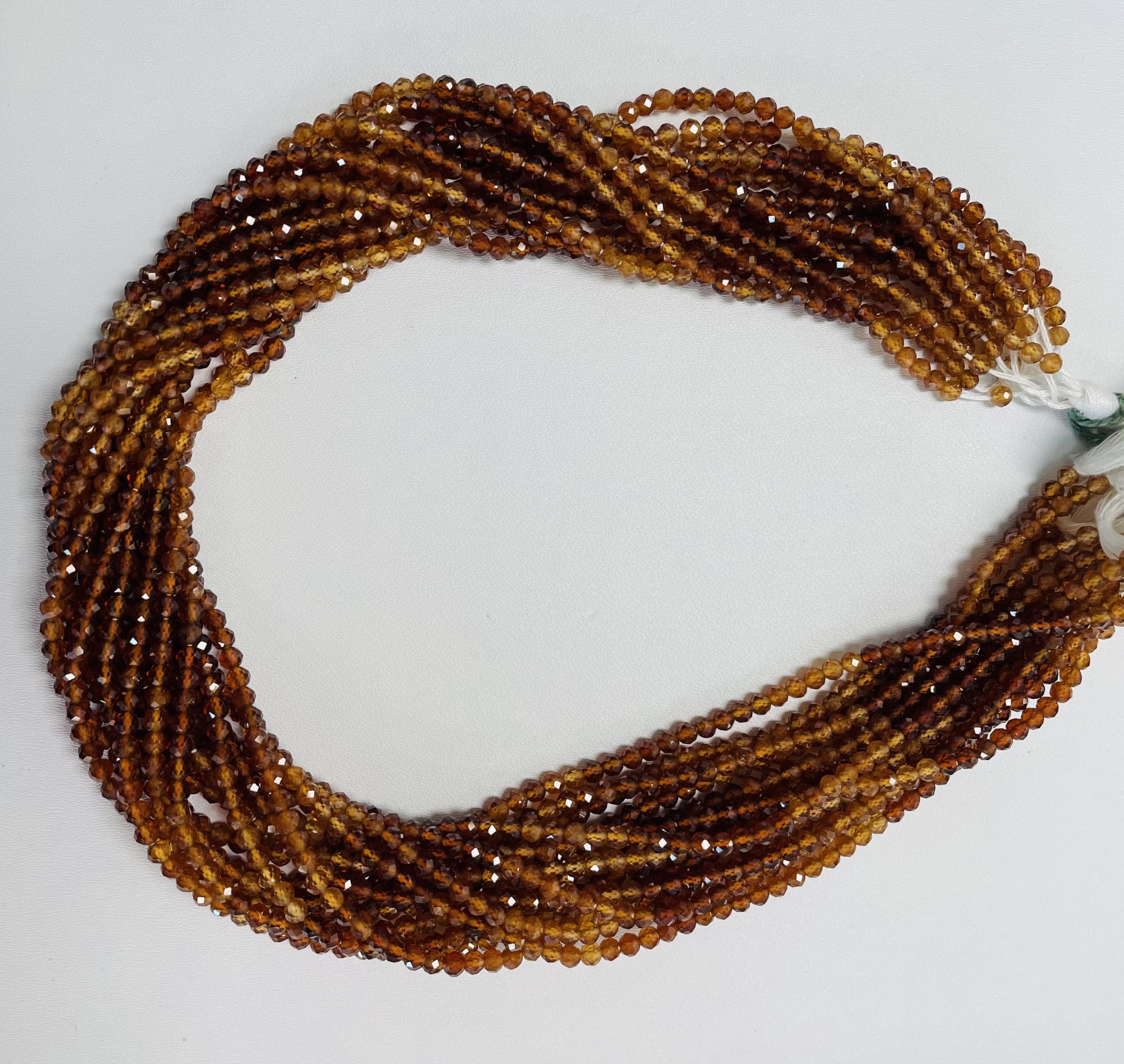 Hessonite Garnet Rondelle Faceted