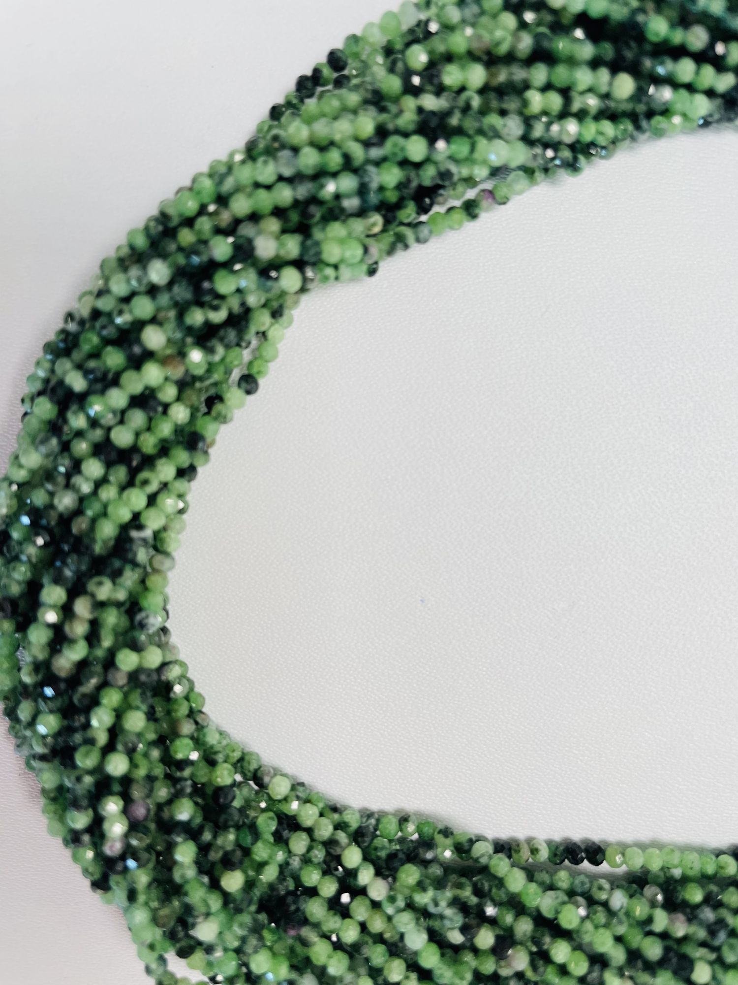 Ruby Zoisite Rondelle Faceted