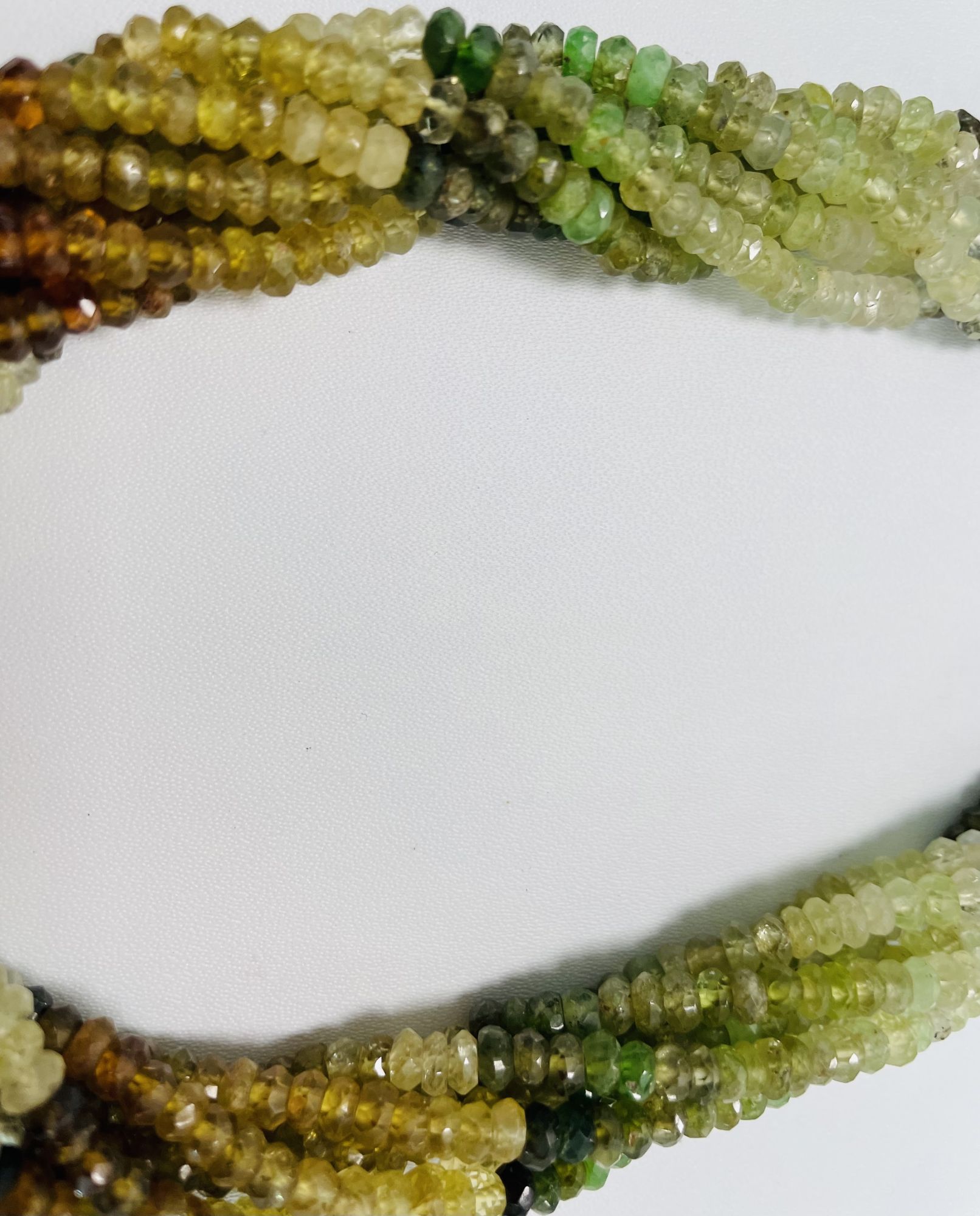 Shaded Grossular Garnet Rondelle Faceted