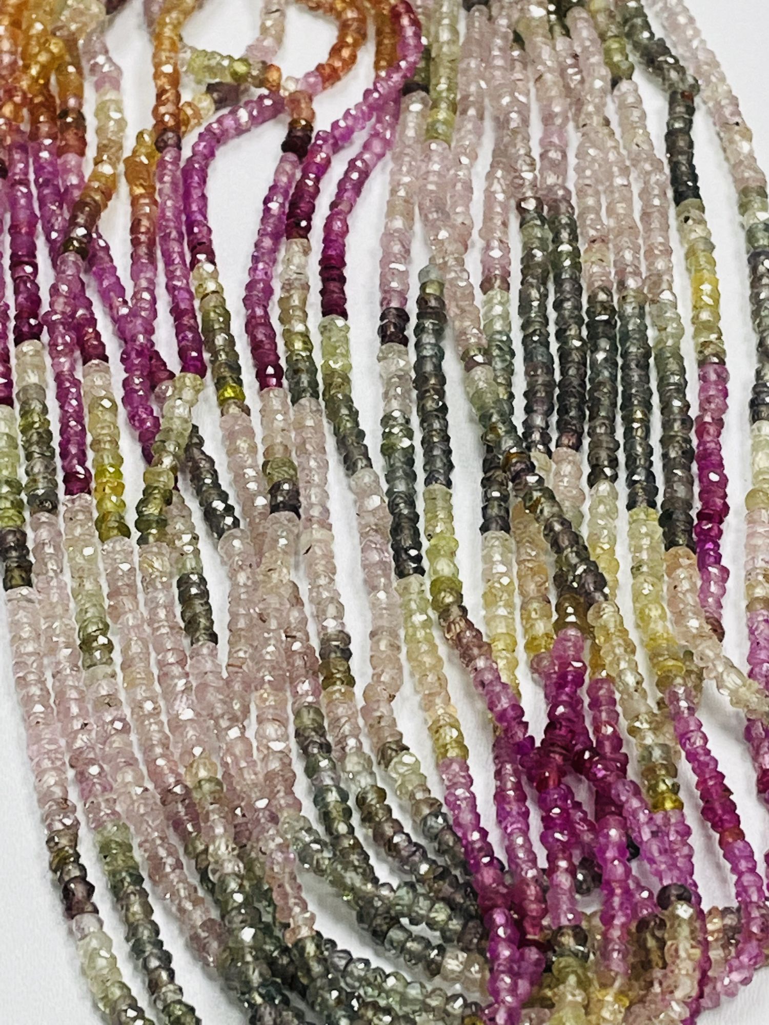 Multi Sapphire Rondelle Faceted