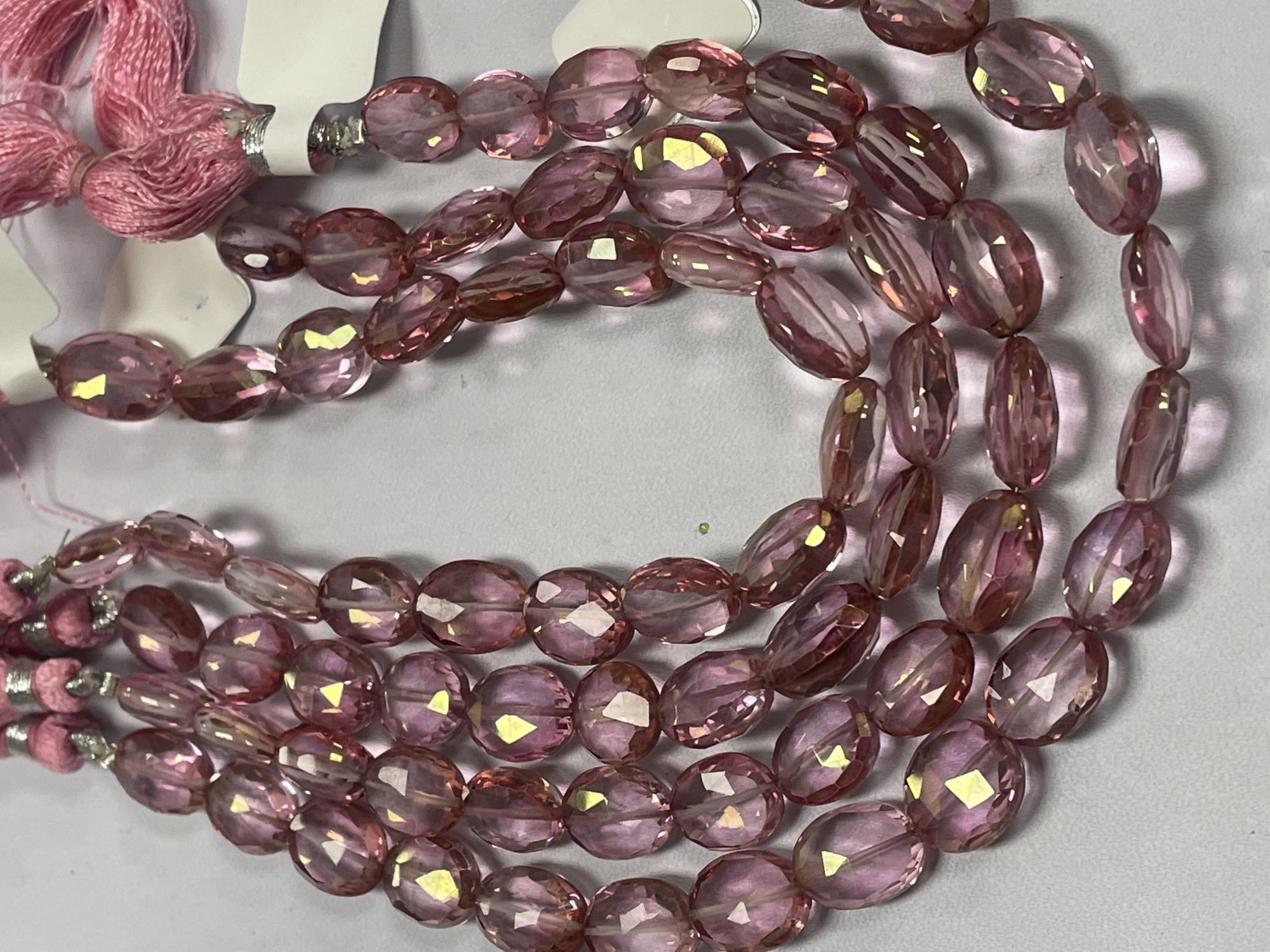 Pink Mystic Quartz Oval Faceted