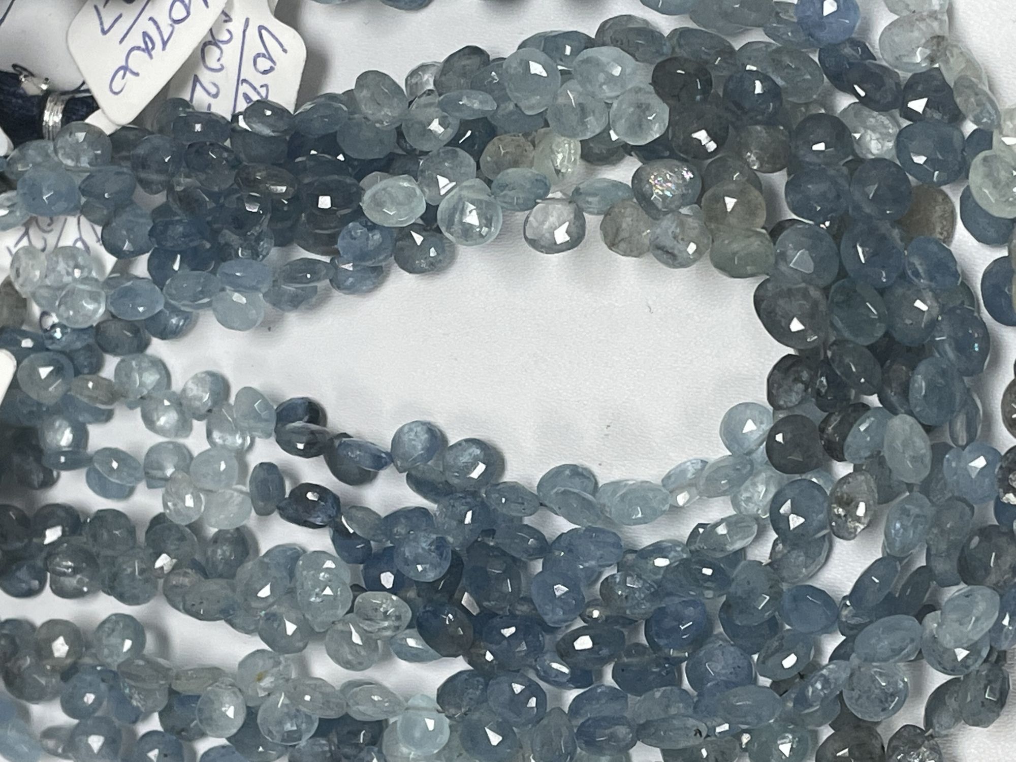 Aquamarine Heart Faceted