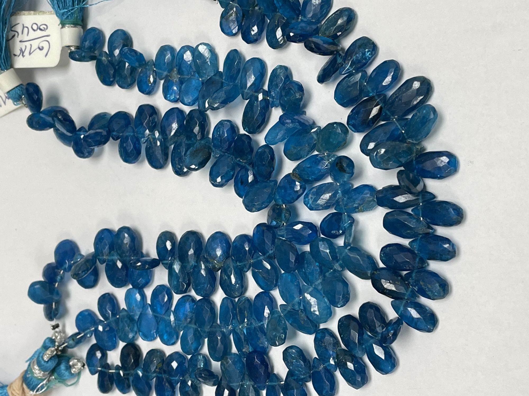Blue Apatite Pear Faceted
