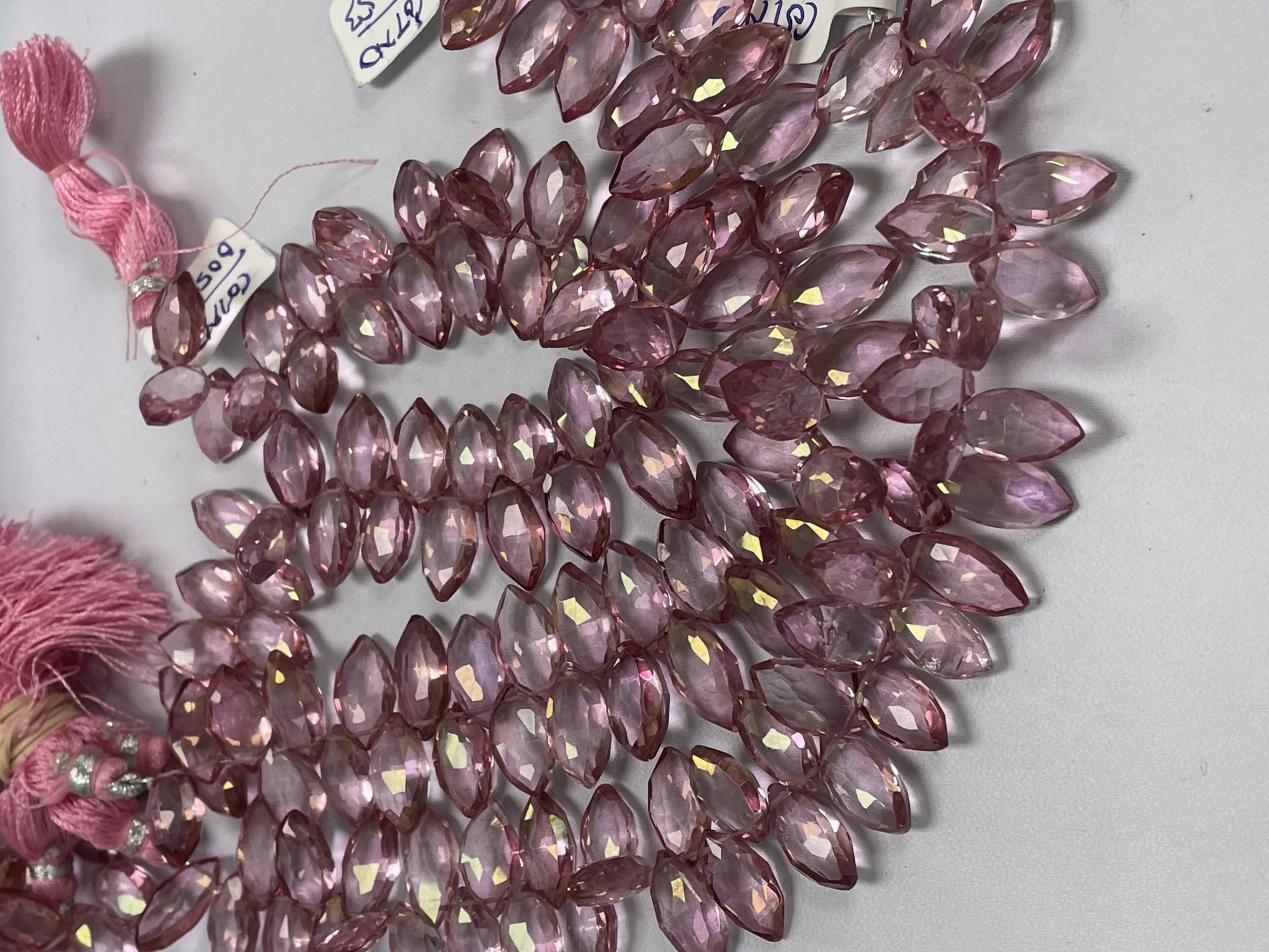 Pink Mystic Quartz Marquise Faceted