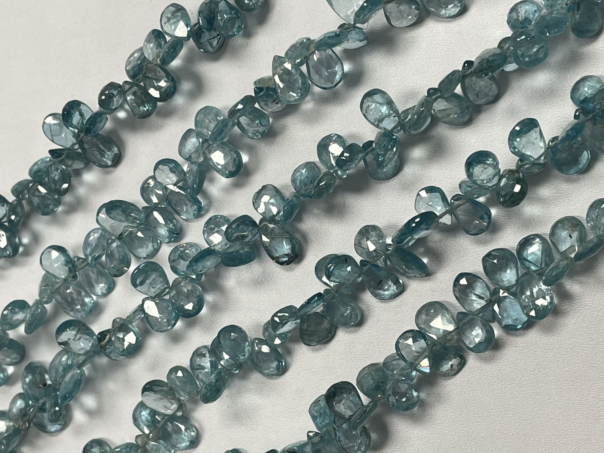 Blue Zircon Pear Faceted