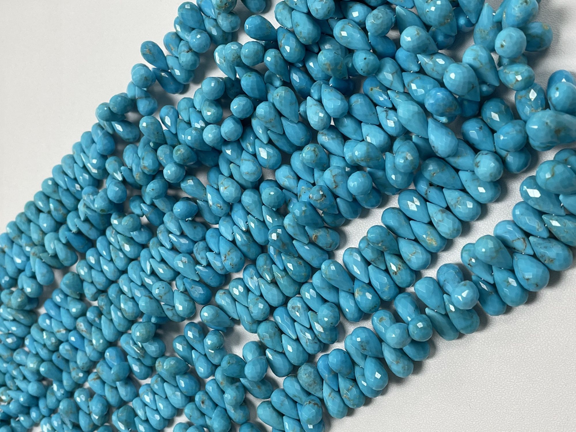 Turquoise Drop Faceted