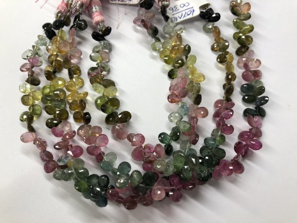 Watermelon Tourmaline Pears Faceted