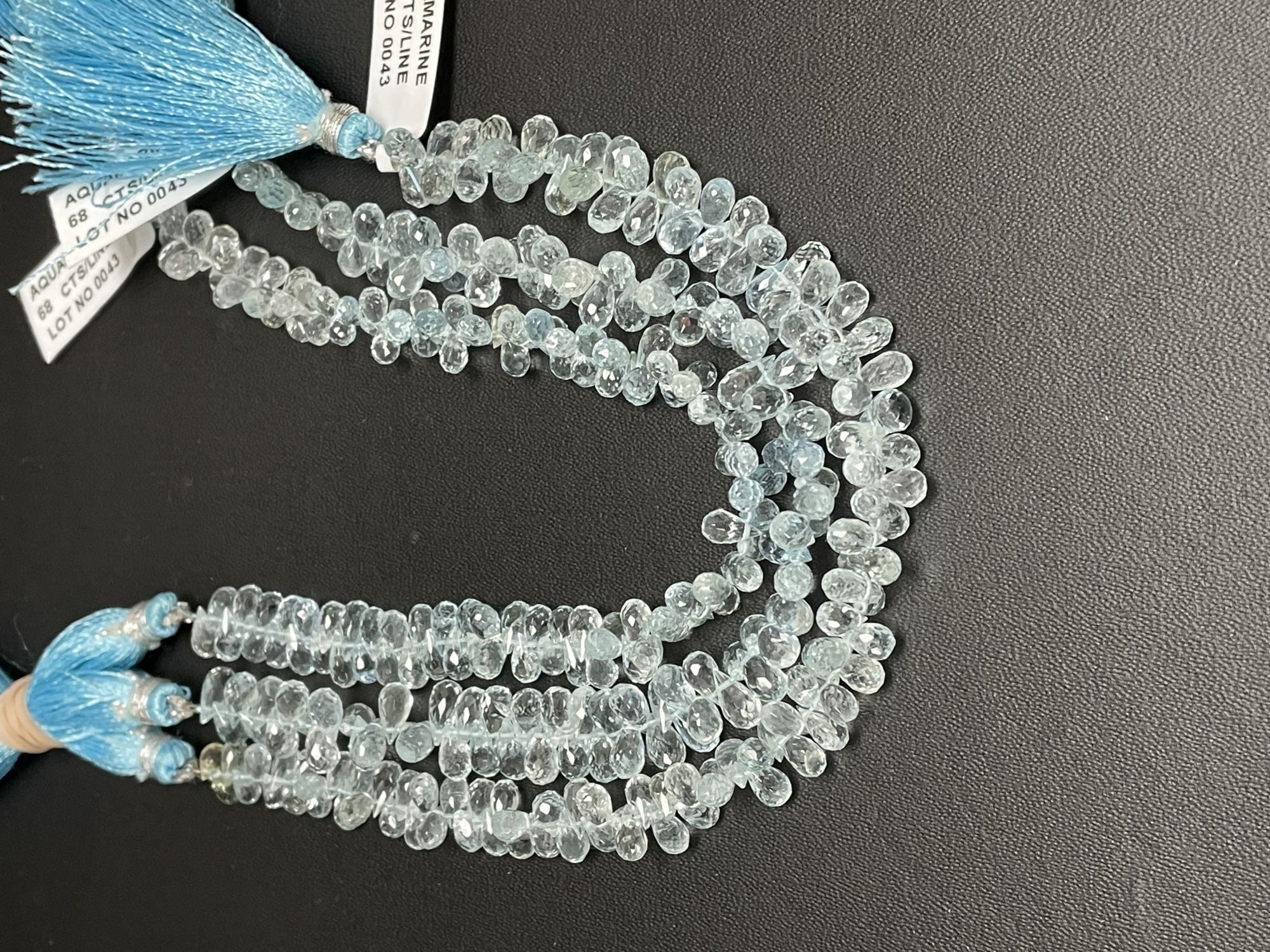 Aquamarine Drop Faceted