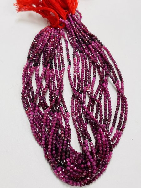 Shaded Ruby Rondelle Faceted