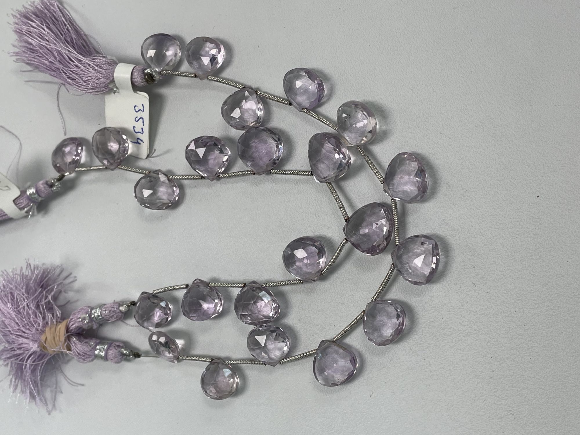 Pink Amethyst Heart Faceted