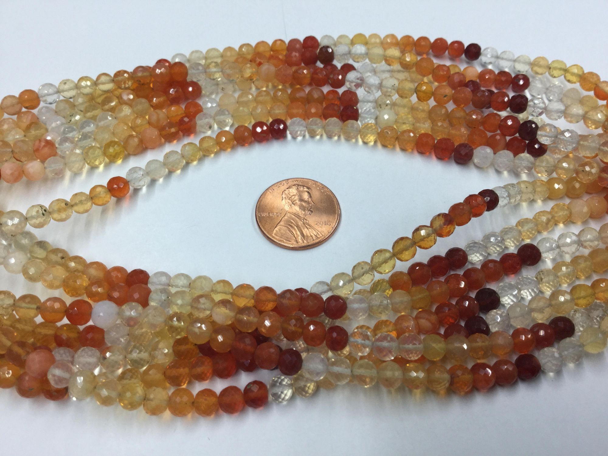 Fire Opal Rounds Faceted