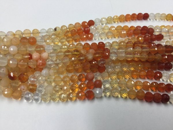 Fire Opal Rounds Faceted