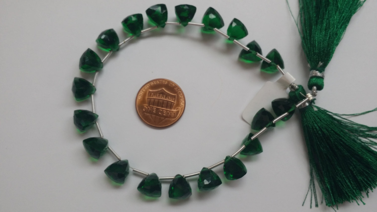Forest Green Hydro Quartz Trillions Faceted