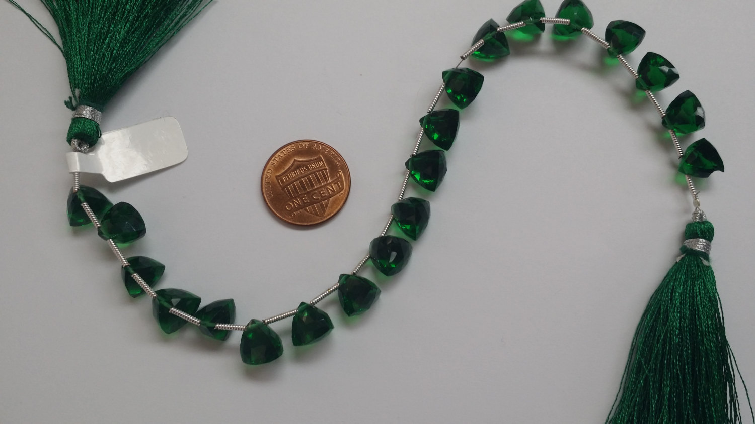 Forest Green Hydro Quartz Trillions Faceted