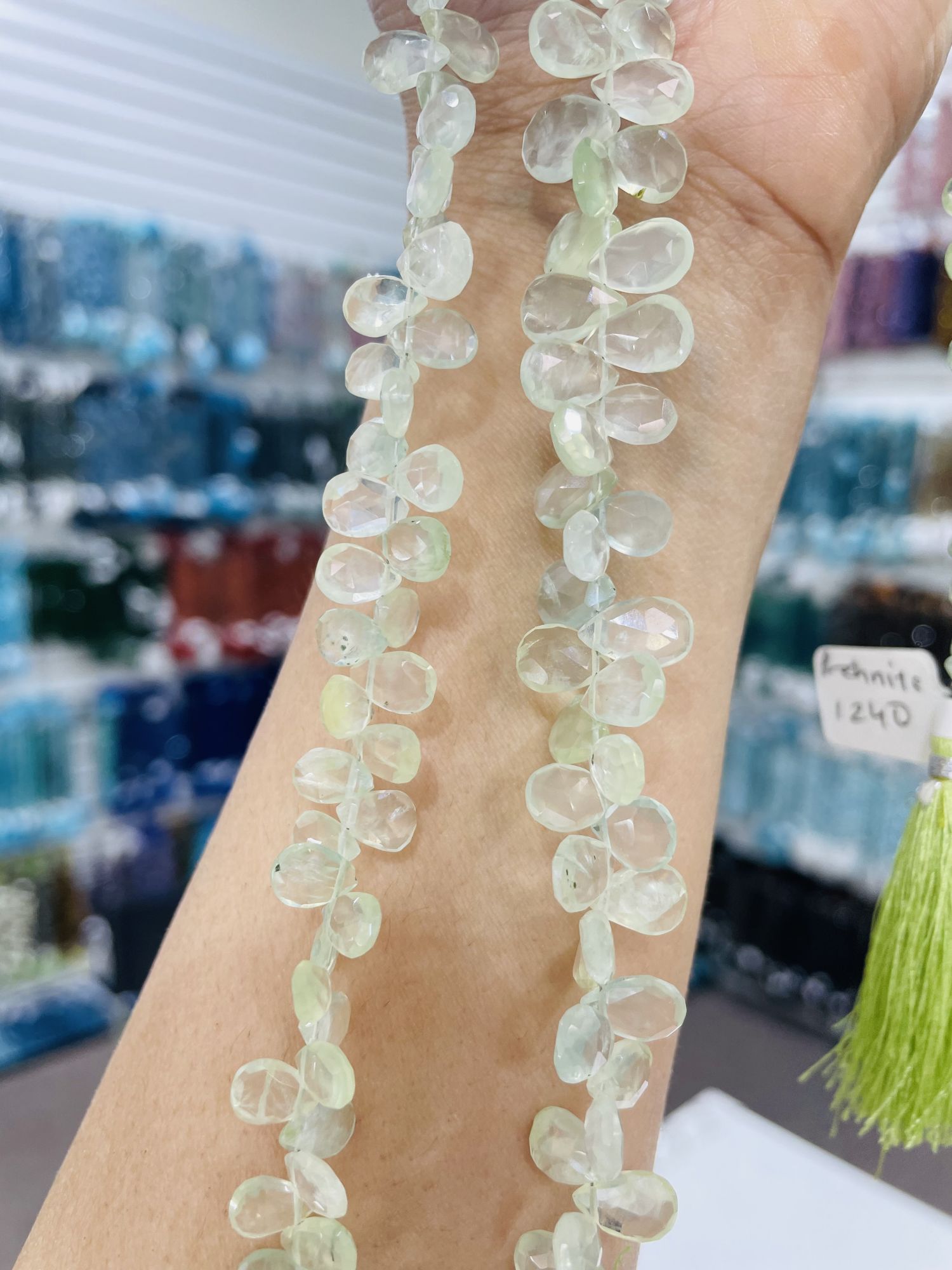 Prehnite Pear Faceted