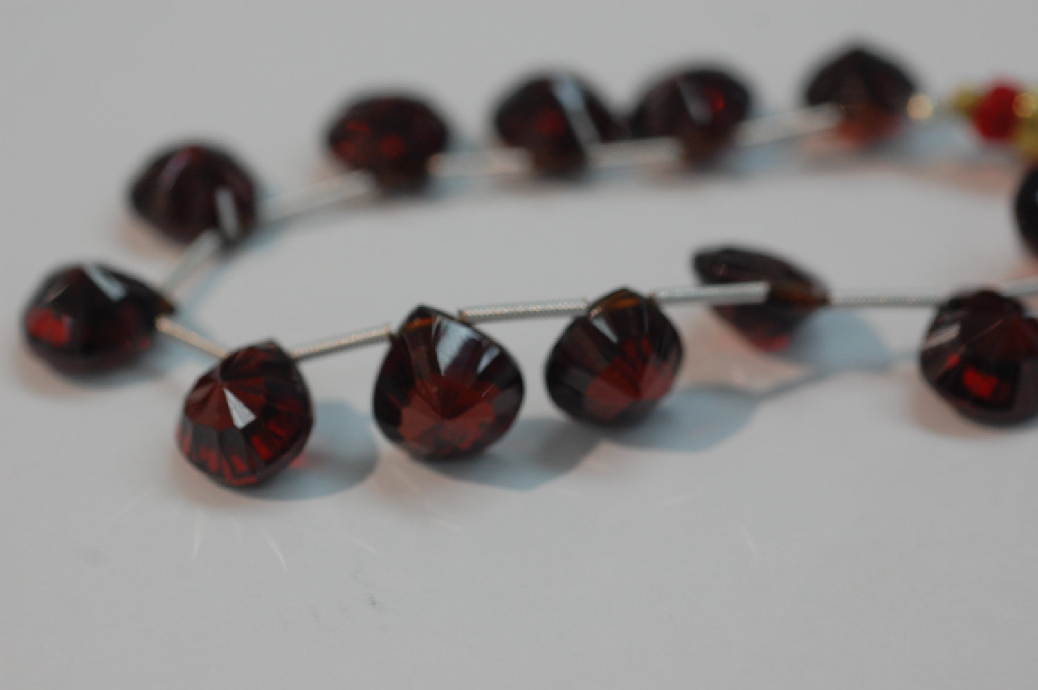 Garnet  Hydro Concave Cut / Checker Board Heart Cut